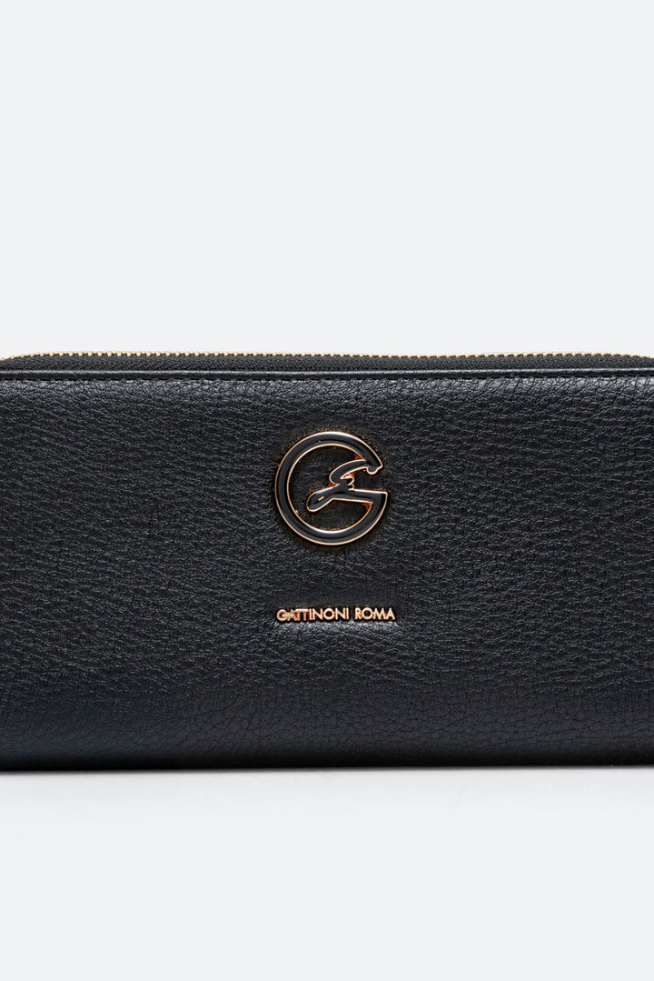 Portafoglio Denise doppia zip Nero