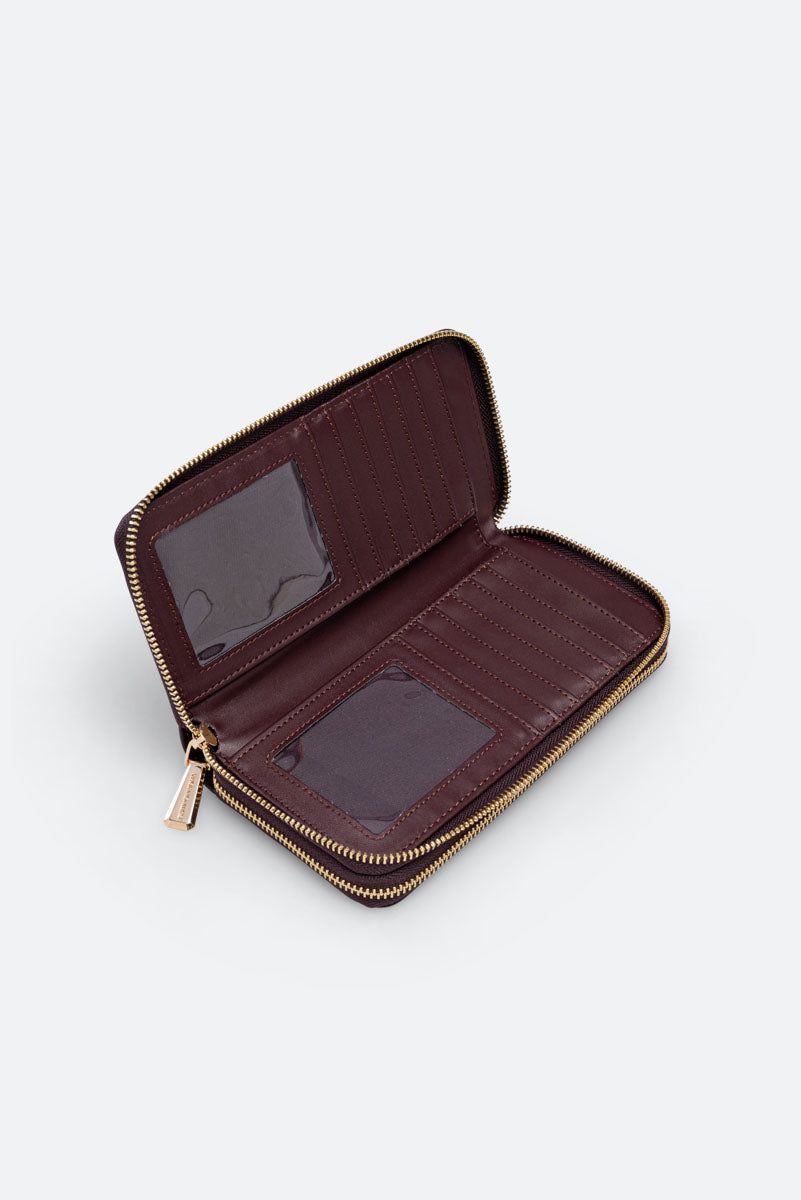 Portafoglio Denise doppia zip Nero