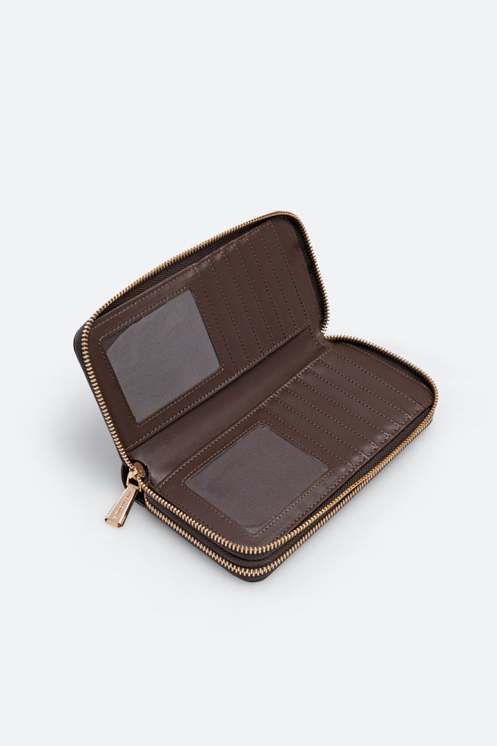 Portafoglio Denise doppia zip Nero