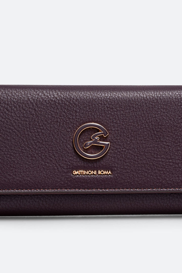 Portafoglio grande Denise in pelle sintetica Vinaccia