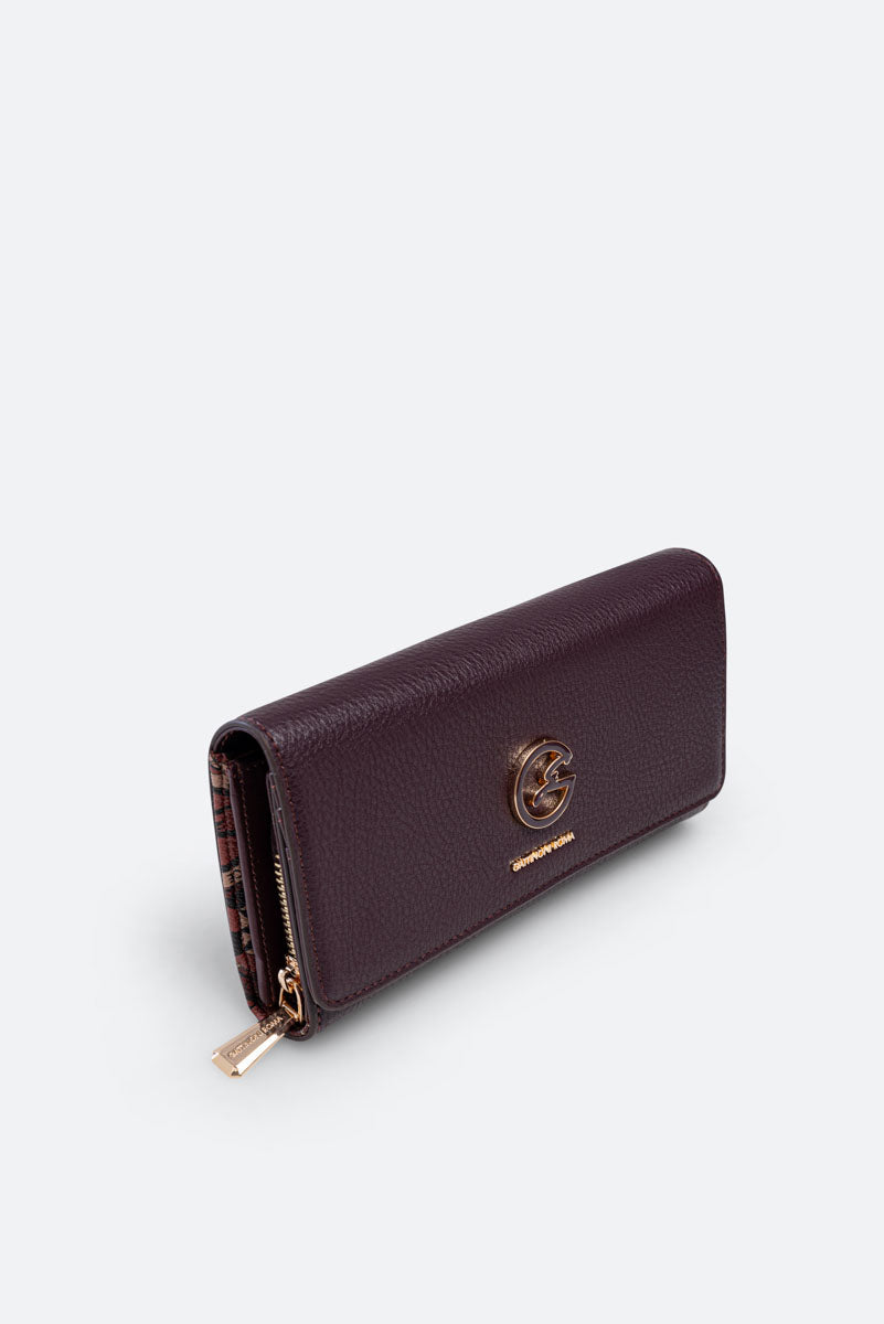 Portafoglio grande Denise in pelle sintetica Vinaccia