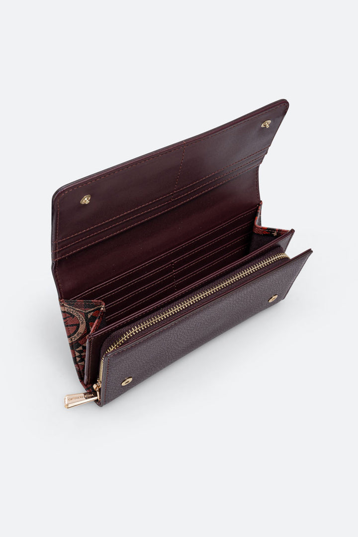 Portafoglio grande Denise in pelle sintetica Vinaccia