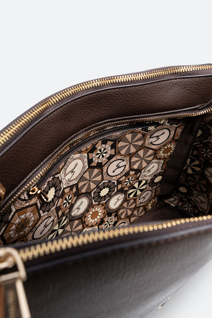 Hobo Grande Denise in pelle sintetica Cioccolata