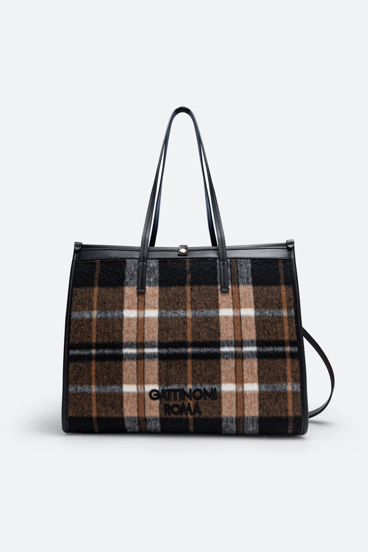 Tote Bag Fernanda Tartan Nero