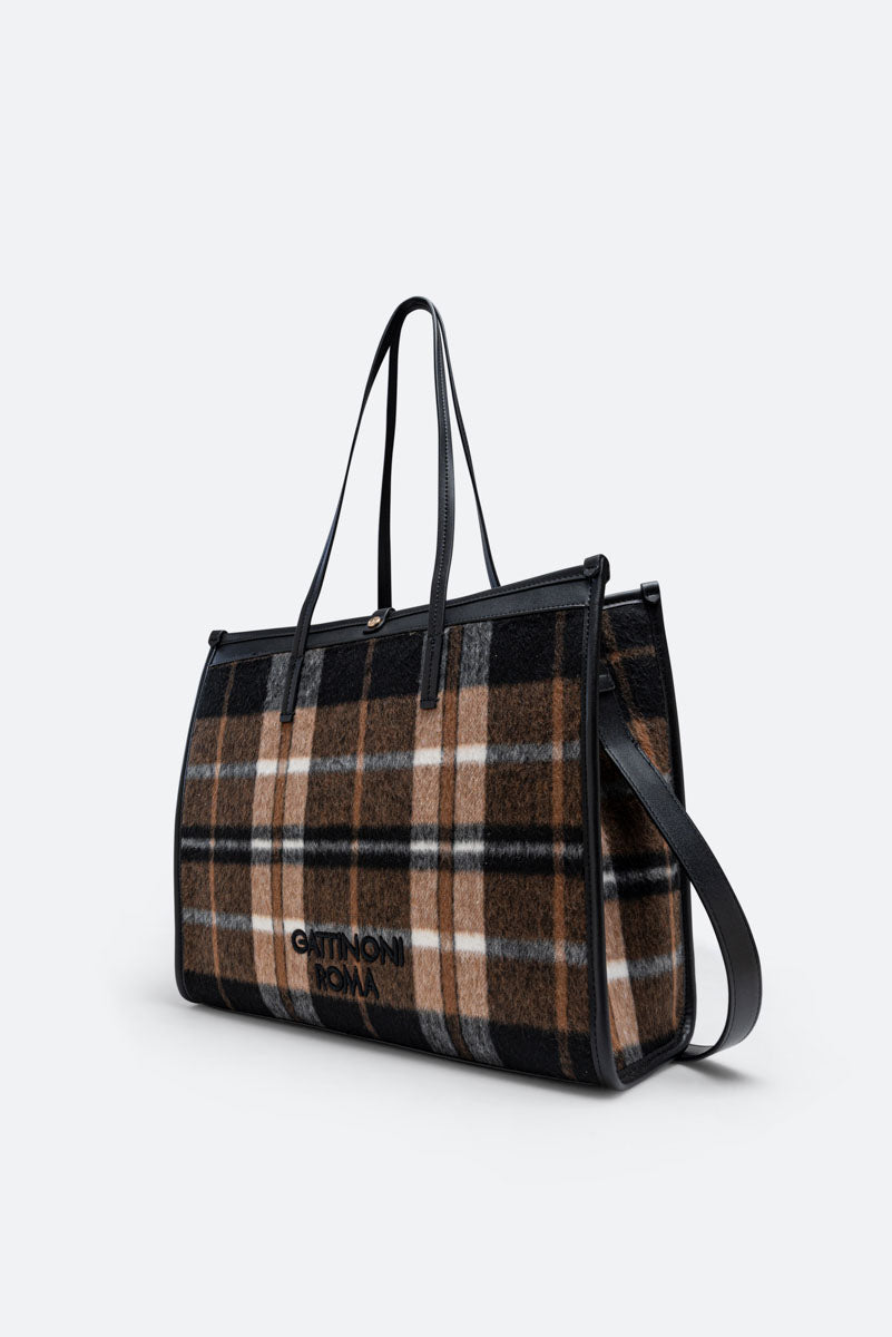 Tote Bag Fernanda Tartan Nero