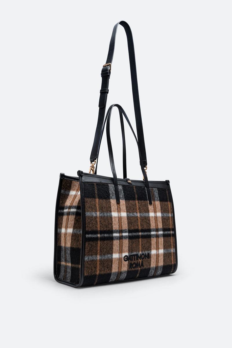 Tote Bag Fernanda Tartan Nero