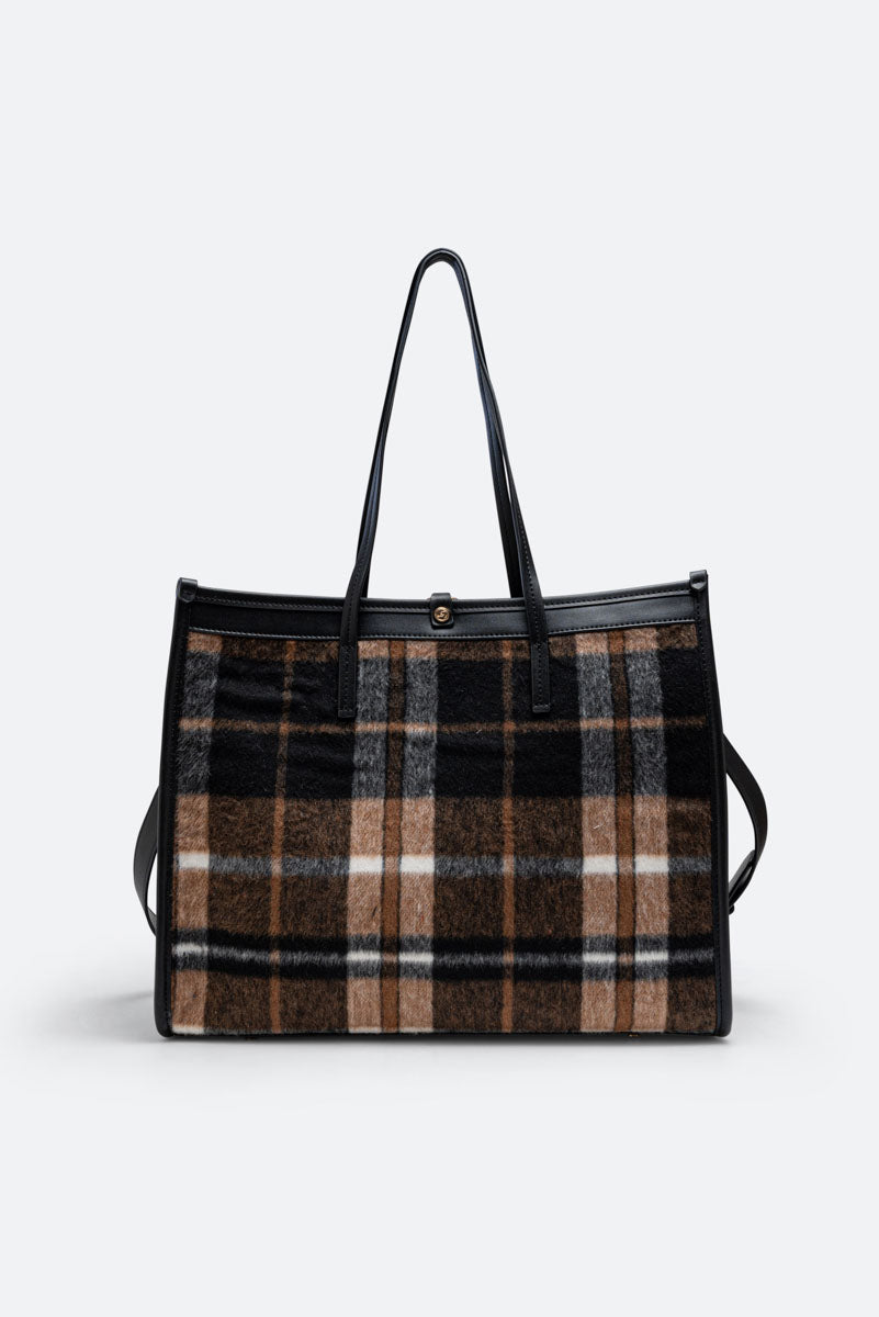 Tote Bag Fernanda Tartan Nero