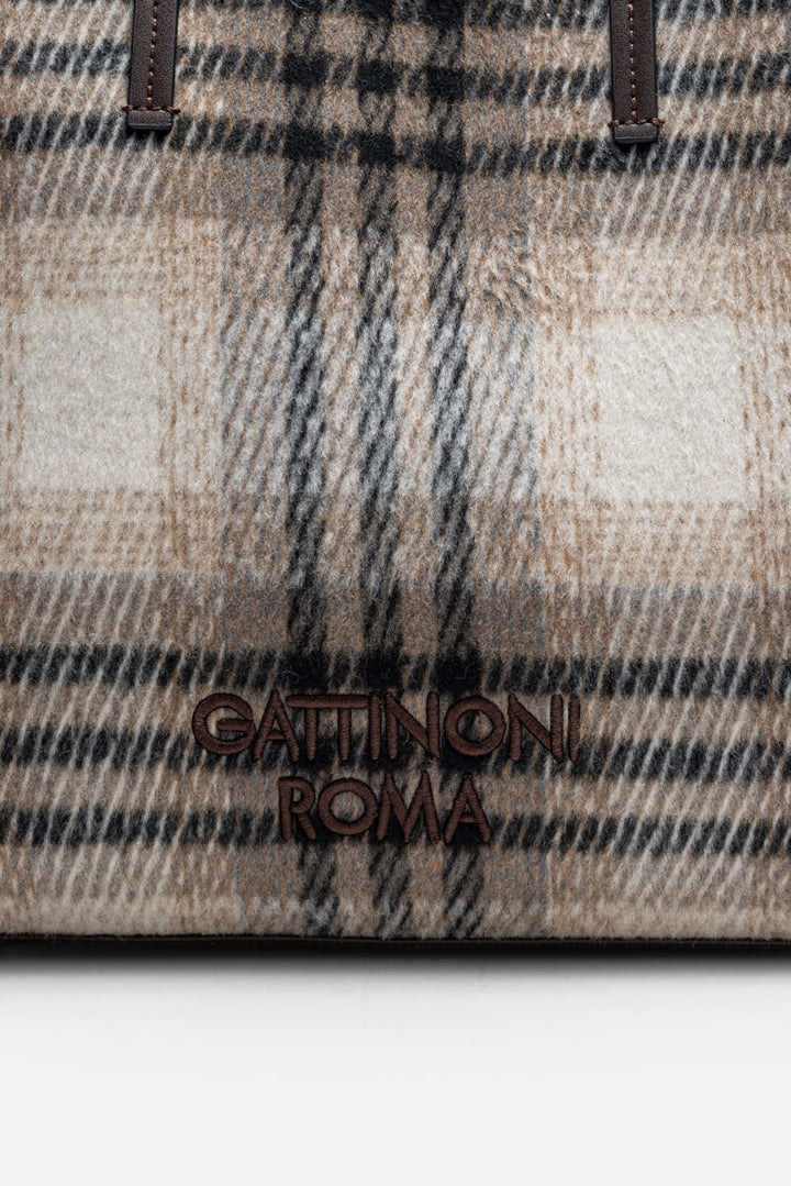 Tote Bag Fernanda Tartan Beige
