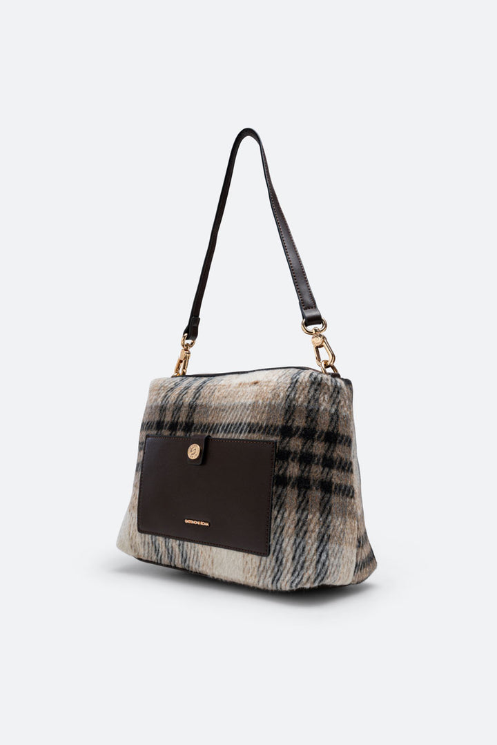Tote Bag Fernanda Tartan Beige
