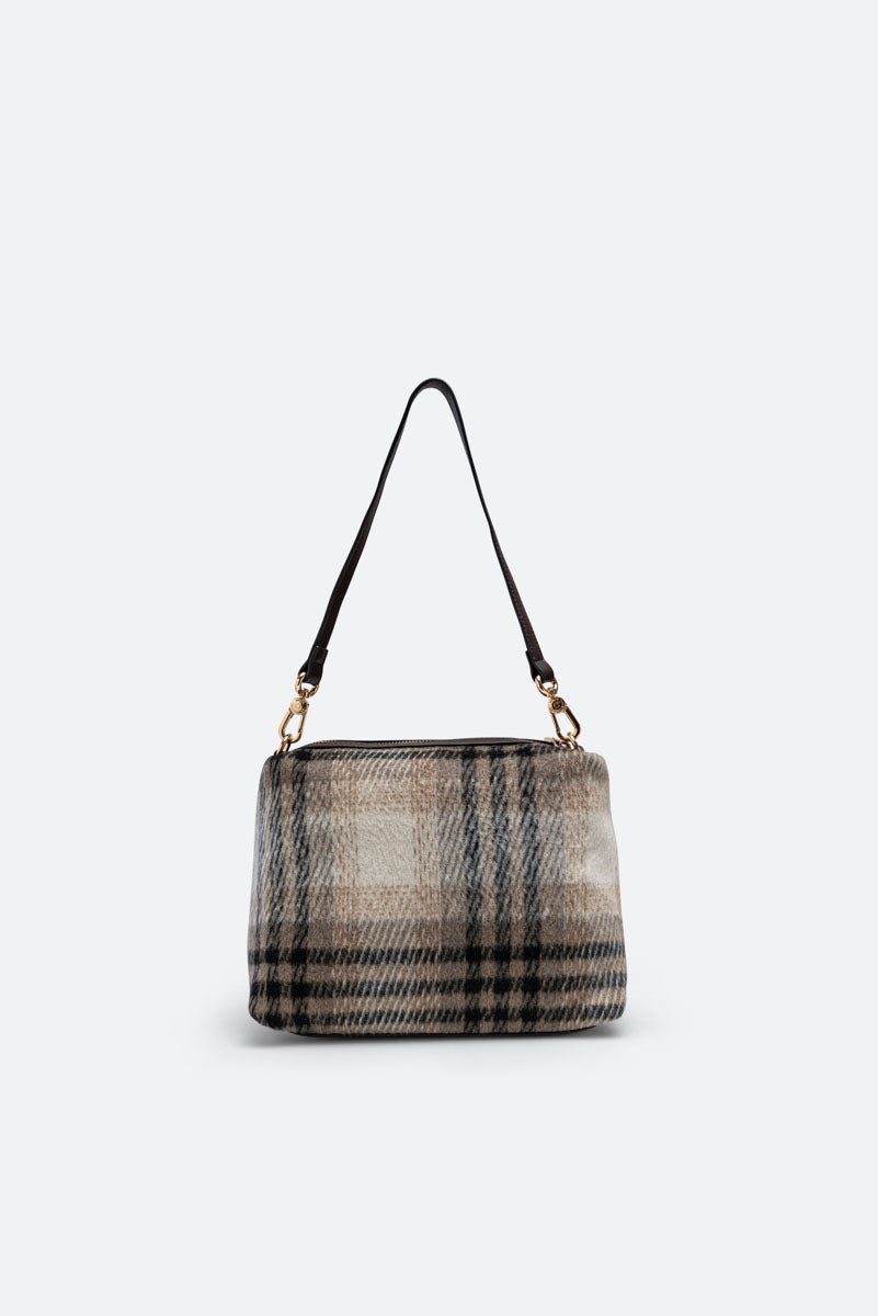 Tote Bag Fernanda Tartan Beige