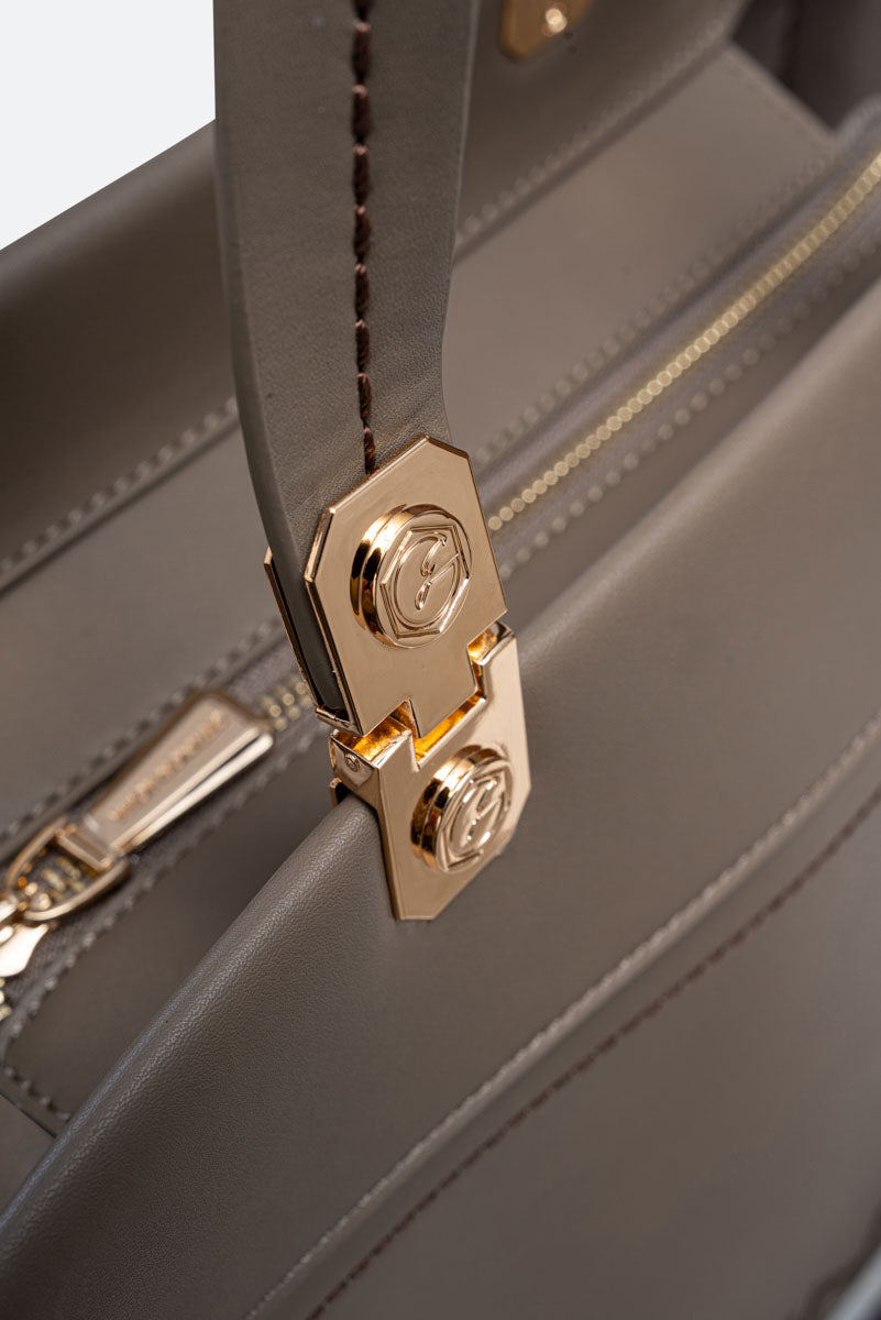 Shopping grande in pelle sintetica AMELIA Taupe