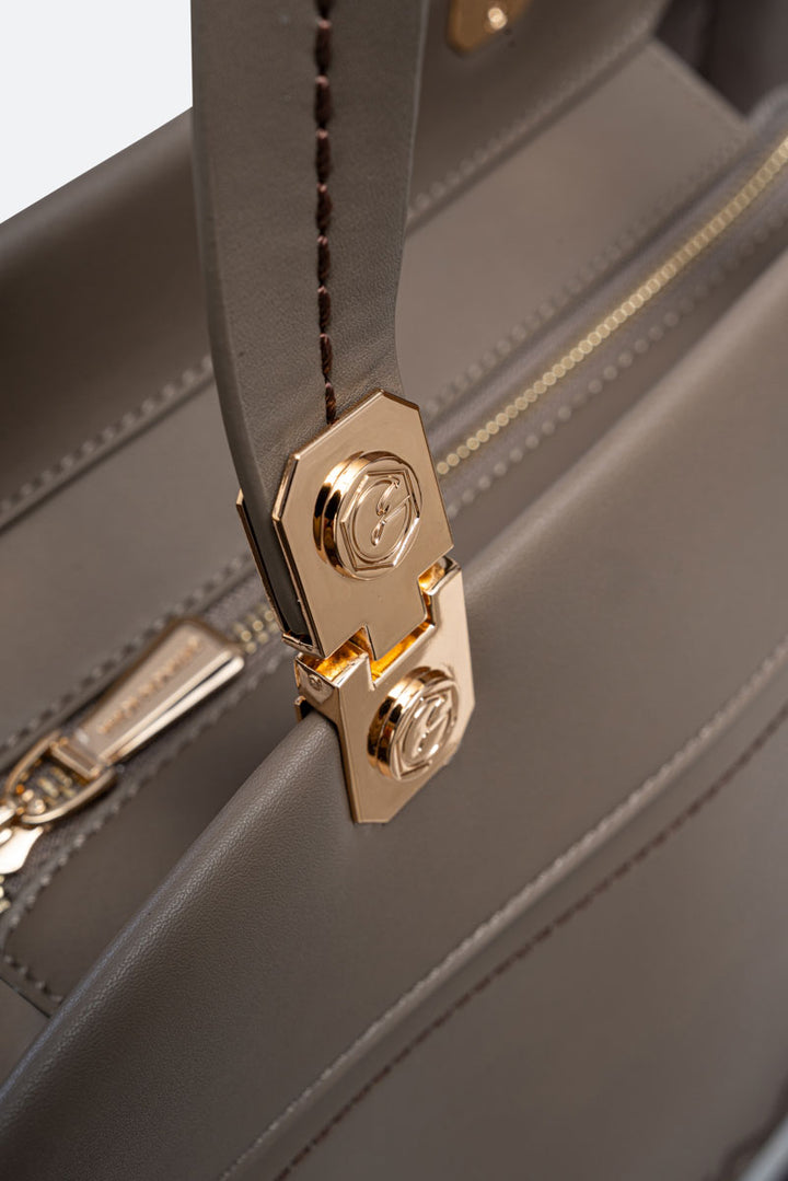 Shopping grande in pelle sintetica AMELIA Taupe