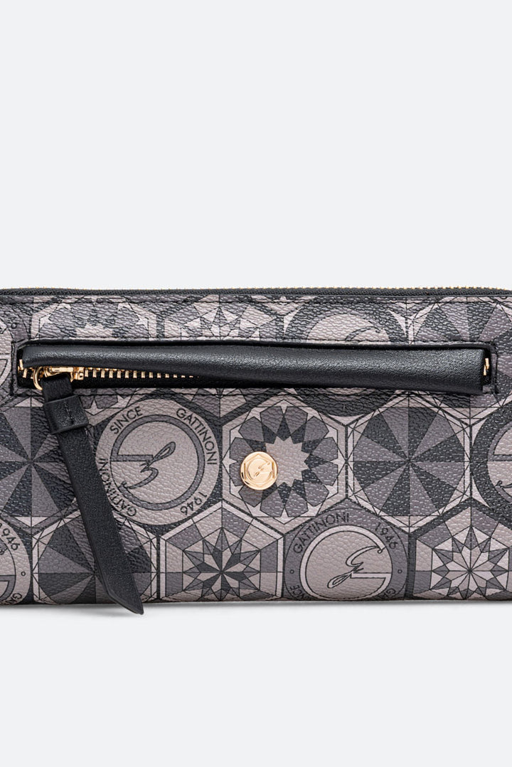 Portafoglio con zip Teodosia Smoke