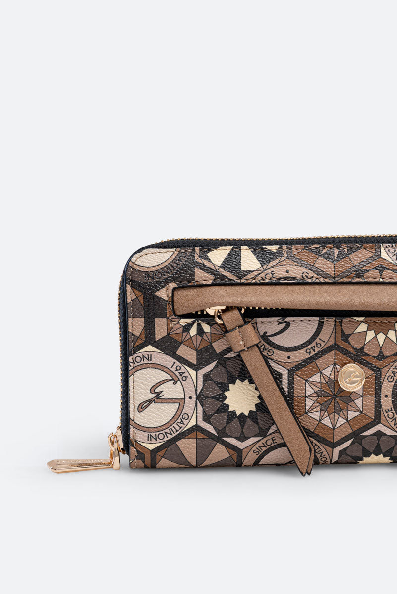 Portafoglio con zip Teodosia Desert