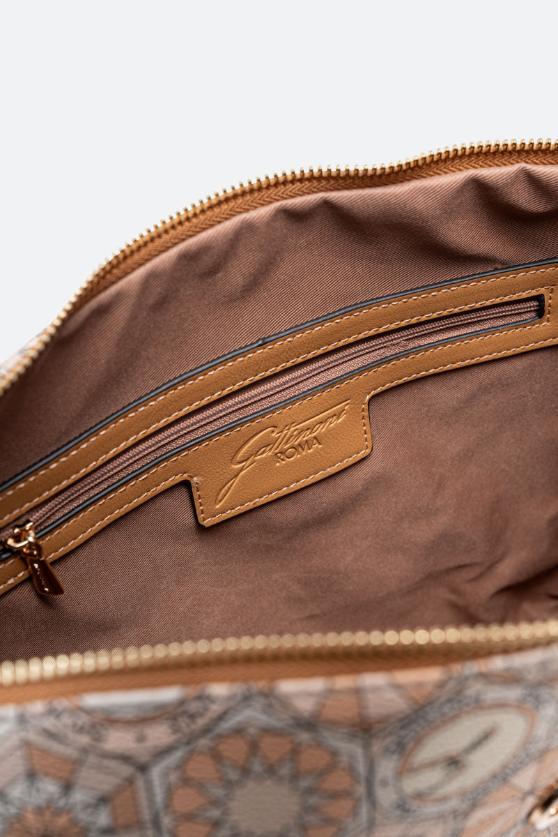 Teodosia Reversible Borsa A Spalla Franca Travertino