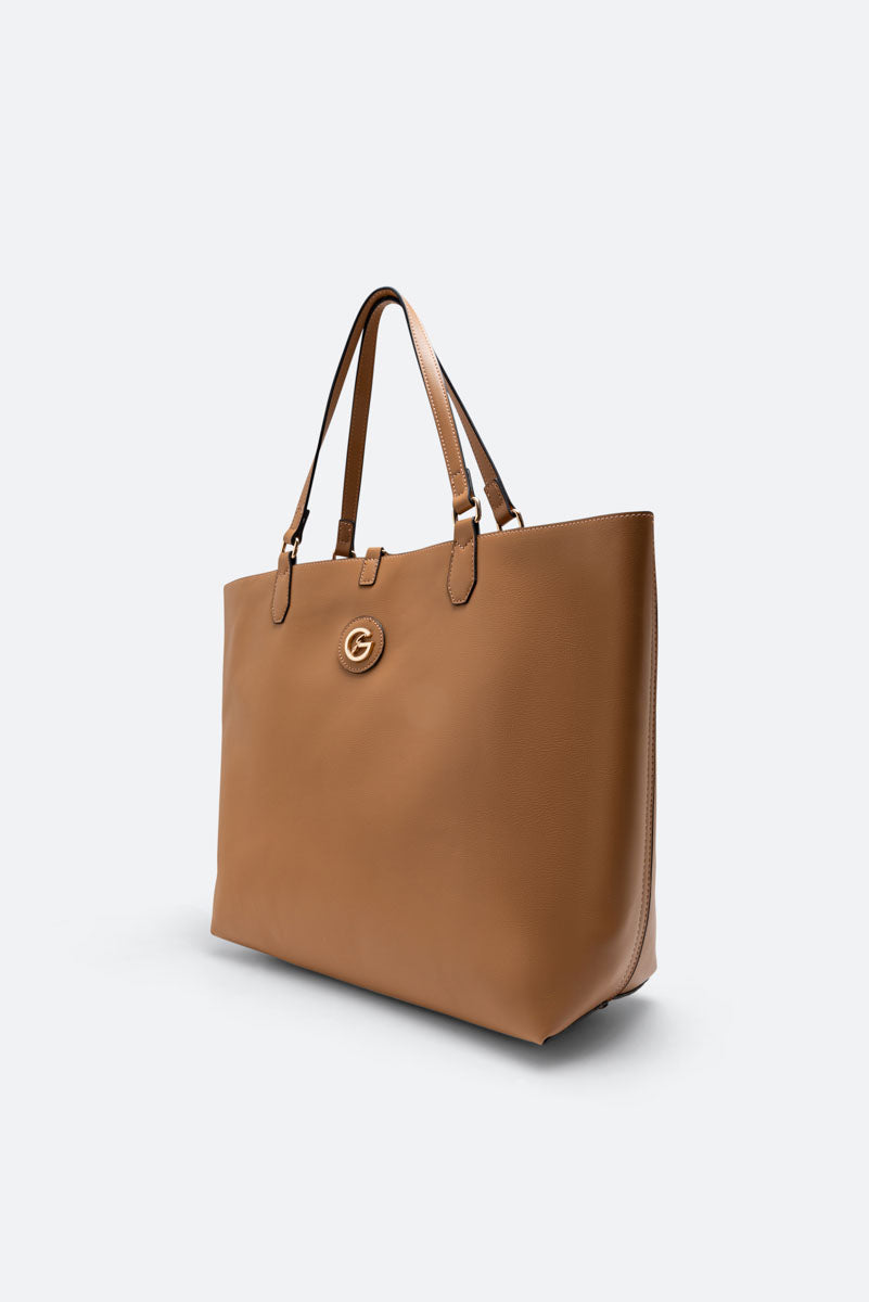 Teodosia Reversible Borsa A Spalla Franca Travertino