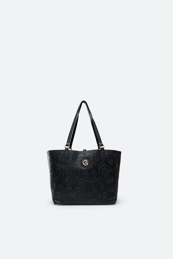 Teod.Revers.S Doub.Handle Embossed PU Black