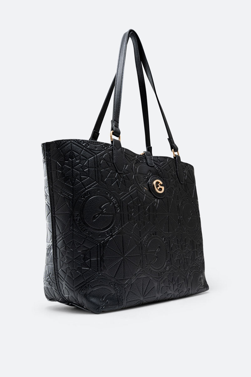 Shopping Bag Reversible Embossed Nera