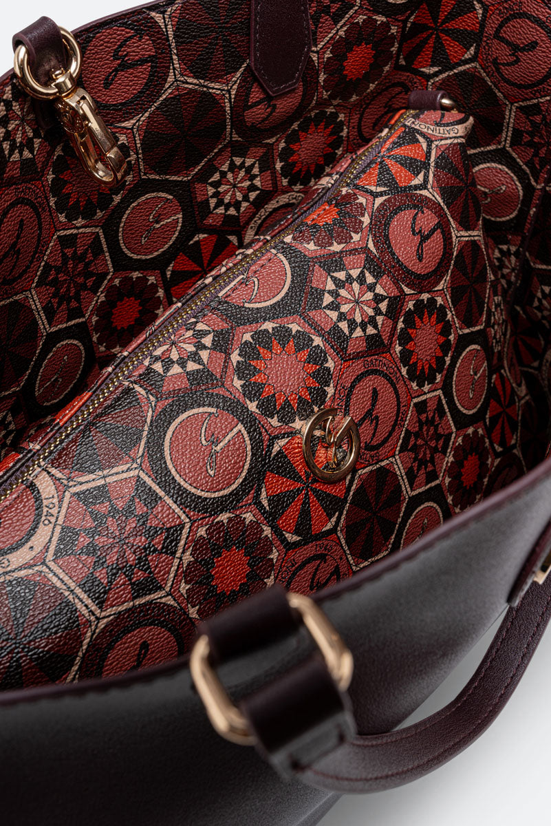 Shopping Reversibile Medium Teodosia Garnet