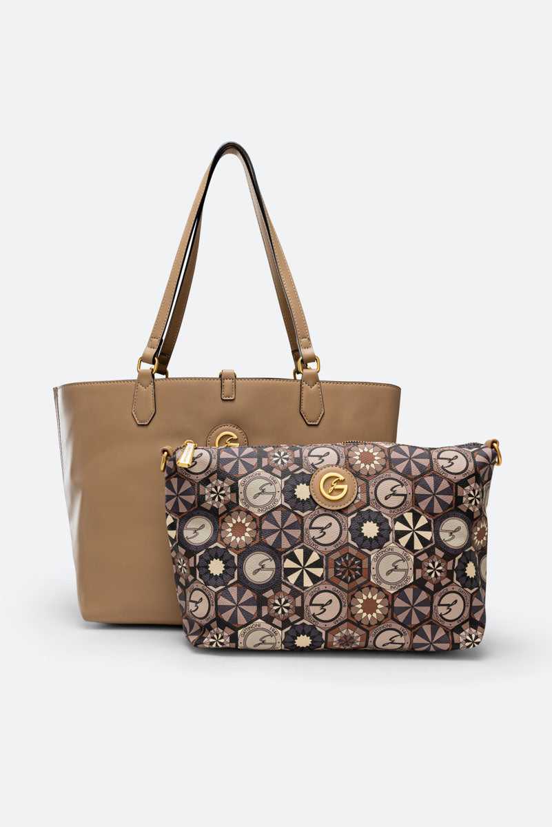 Borsa a mano Teodosia Reversible Beige