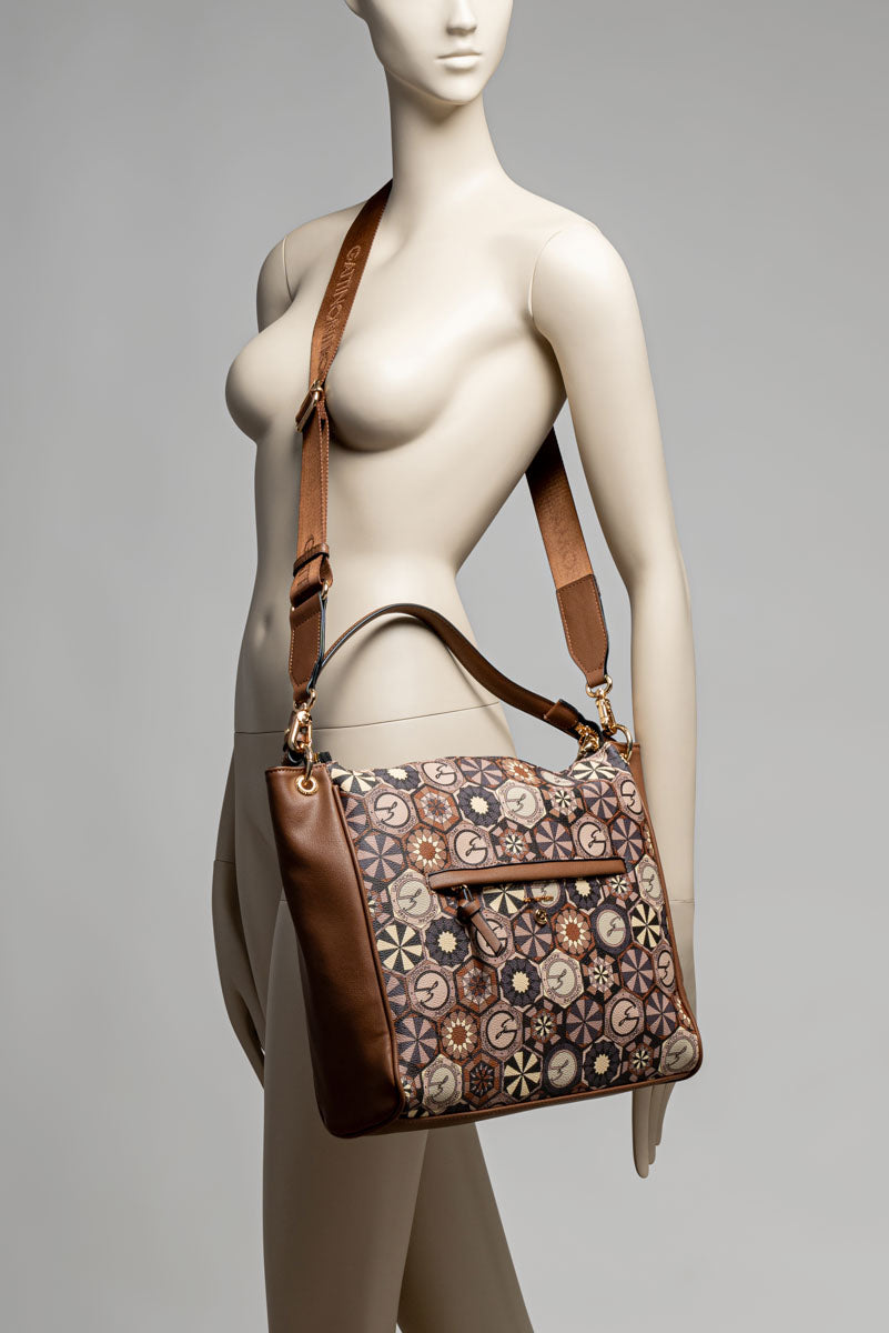 Hobo Bag Large Teodosia Daily Marrone