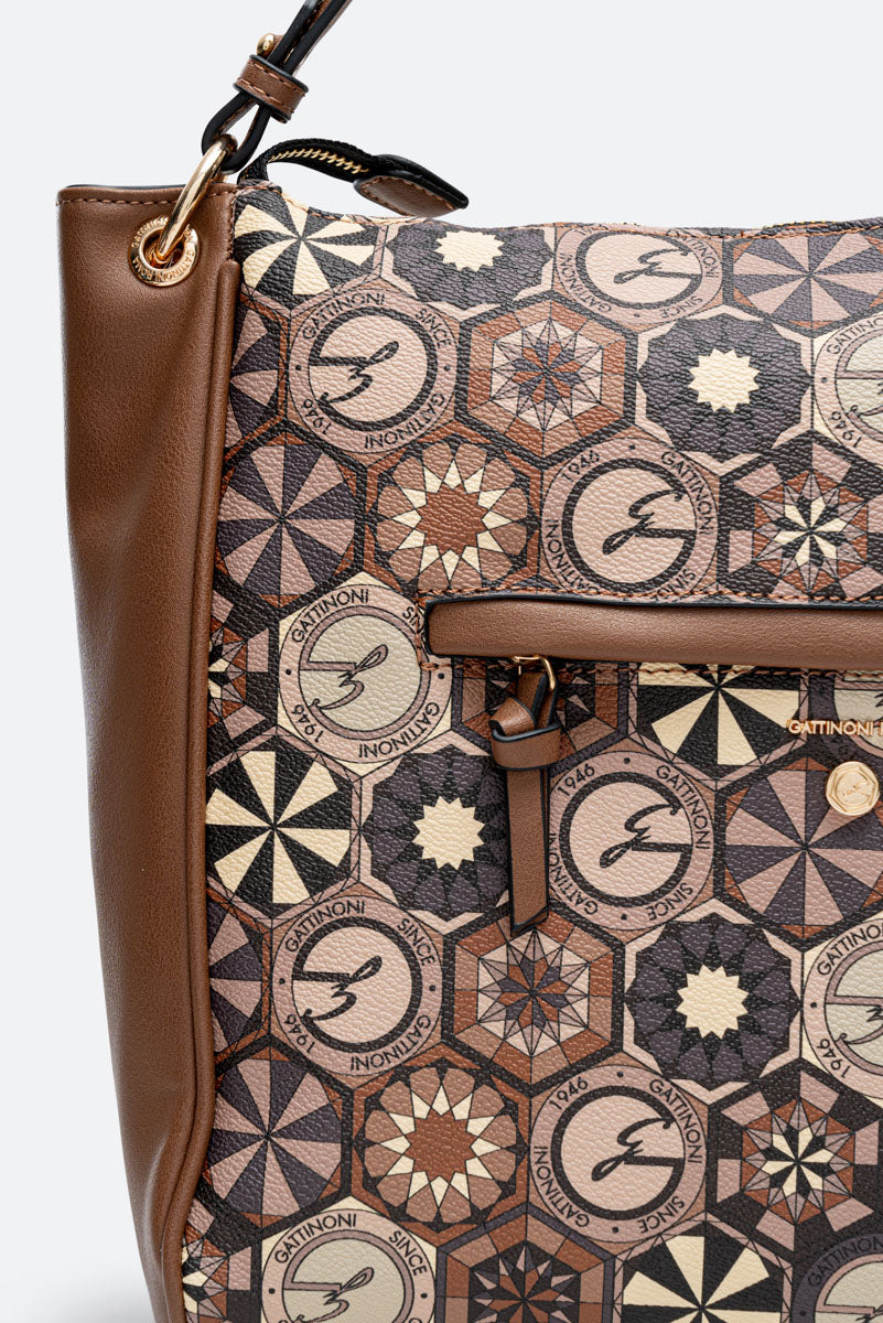 Hobo Bag Large Teodosia Daily Marrone