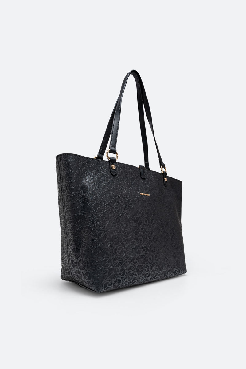 Tote bag reversibile piccola Teodosia Casual Nero