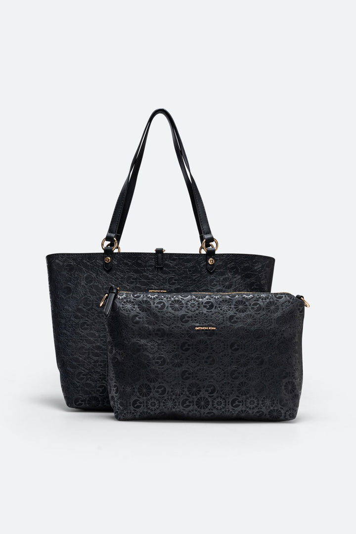 Tote bag reversibile piccola Teodosia Casual Nero