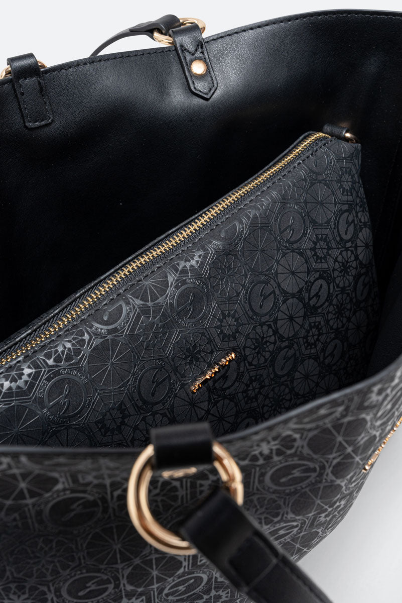 Tote bag reversibile piccola Teodosia Casual Nero