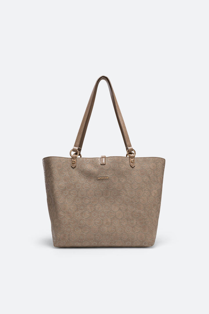 Tote bag reversibile piccola Teodosia Casual Tortora