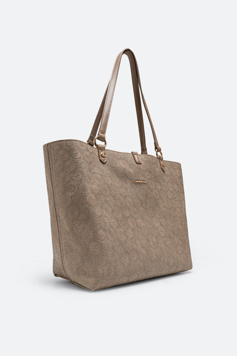 Tote bag reversibile piccola Teodosia Casual Tortora