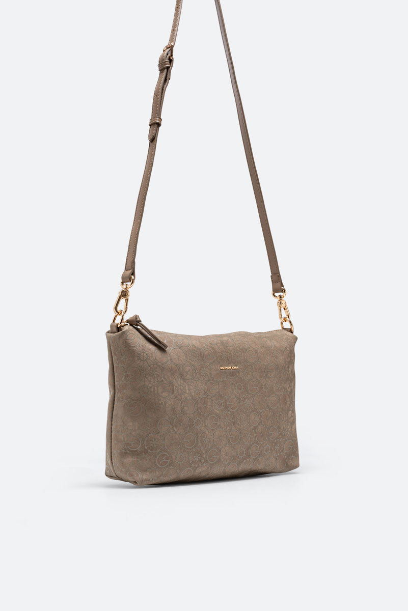 Tote bag reversibile piccola Teodosia Casual Tortora