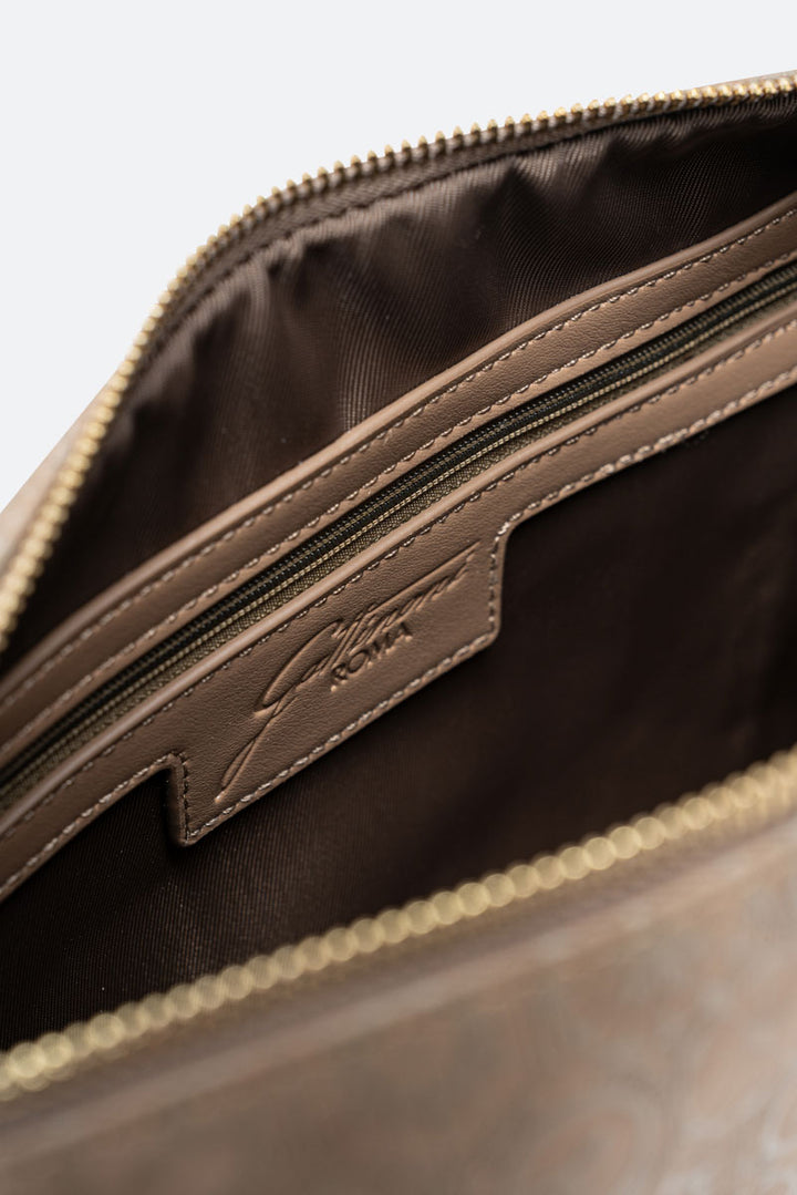 Tote bag reversibile piccola Teodosia Casual Tortora