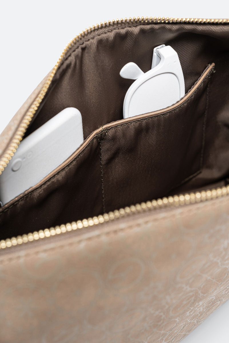 Tote bag reversibile piccola Teodosia Casual Tortora