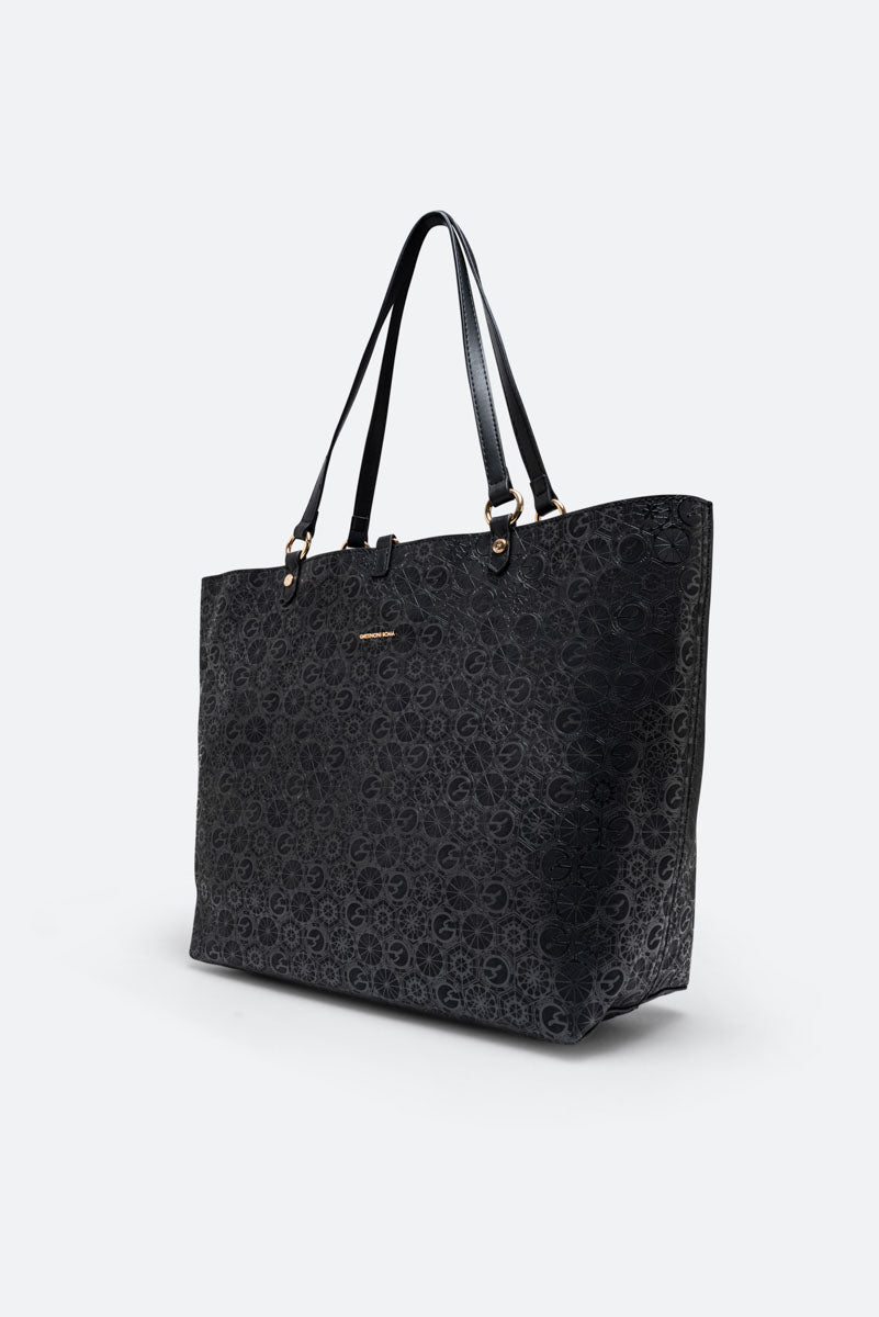 Tote bag reversibile Teodosia Casual Grande Nero