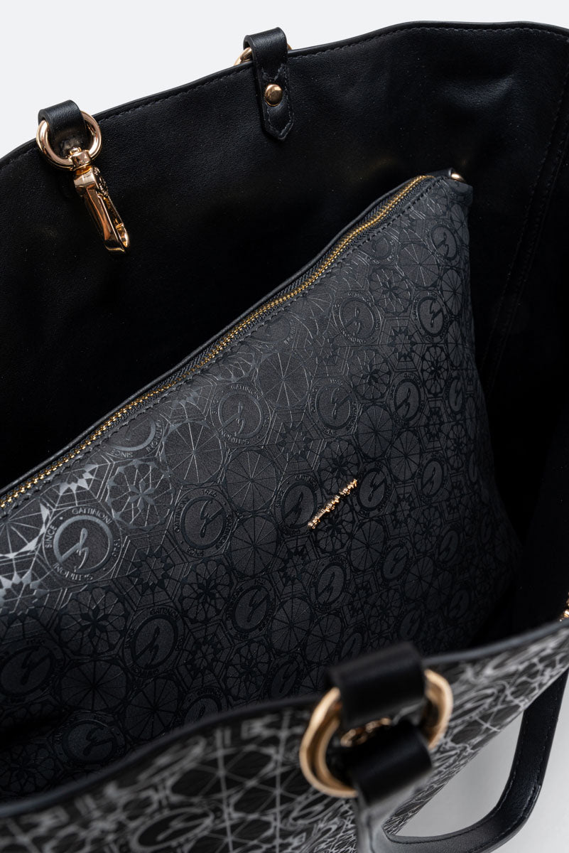 Tote bag reversibile Teodosia Casual Grande Nero