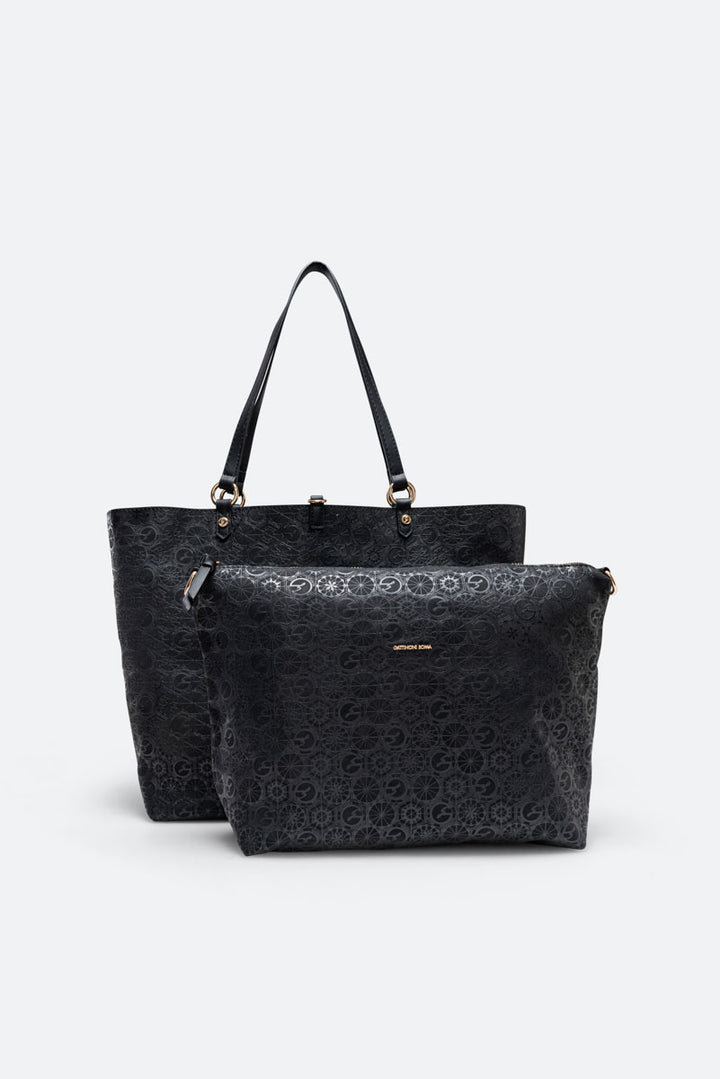 Tote bag reversibile Teodosia Casual Grande Nero