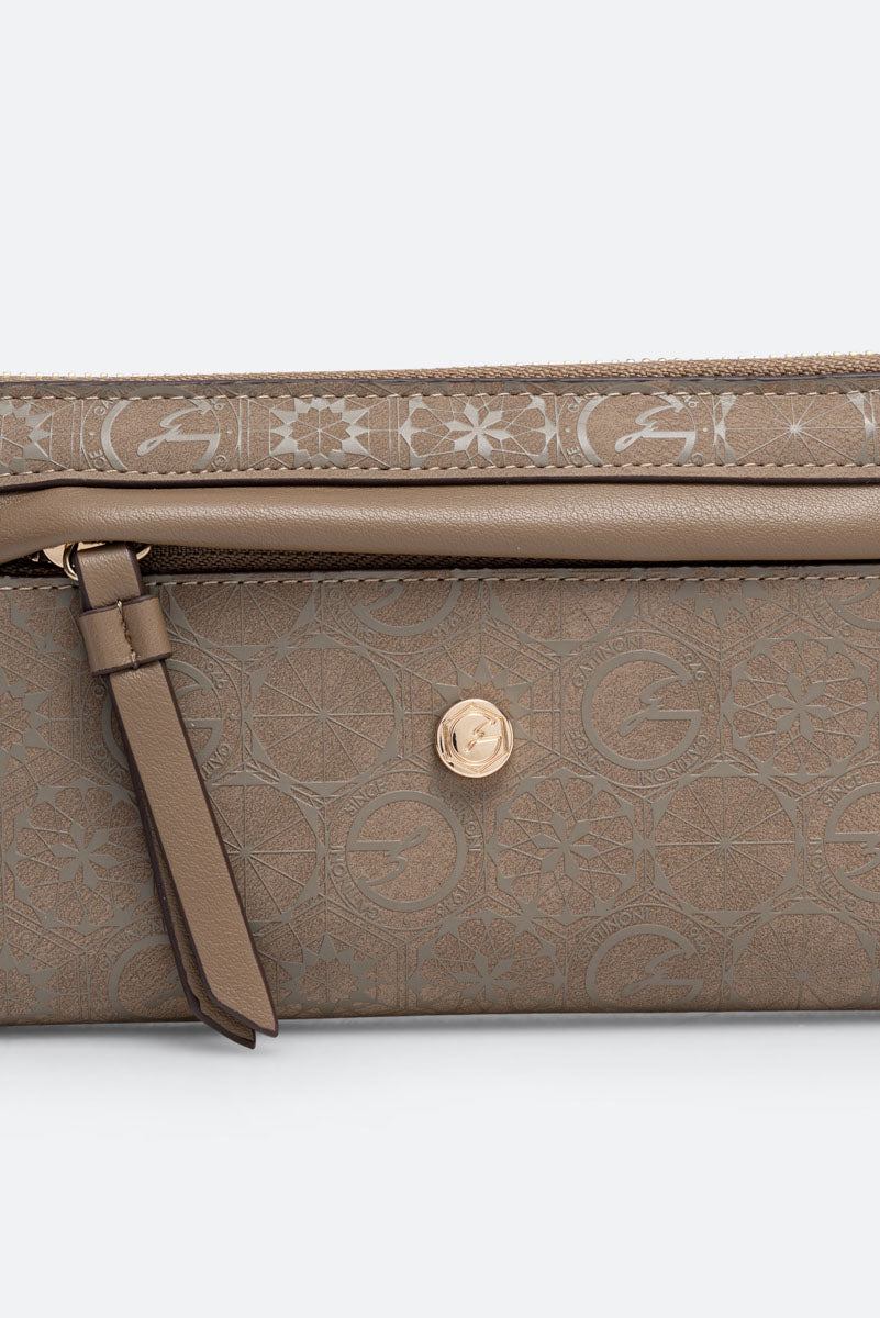 Portafoglio con zip Teodosia Casual Tortora