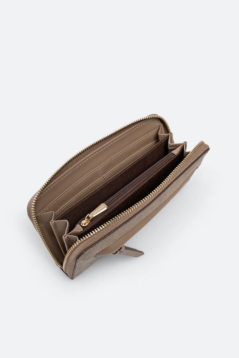 Portafoglio con zip Teodosia Casual Tortora