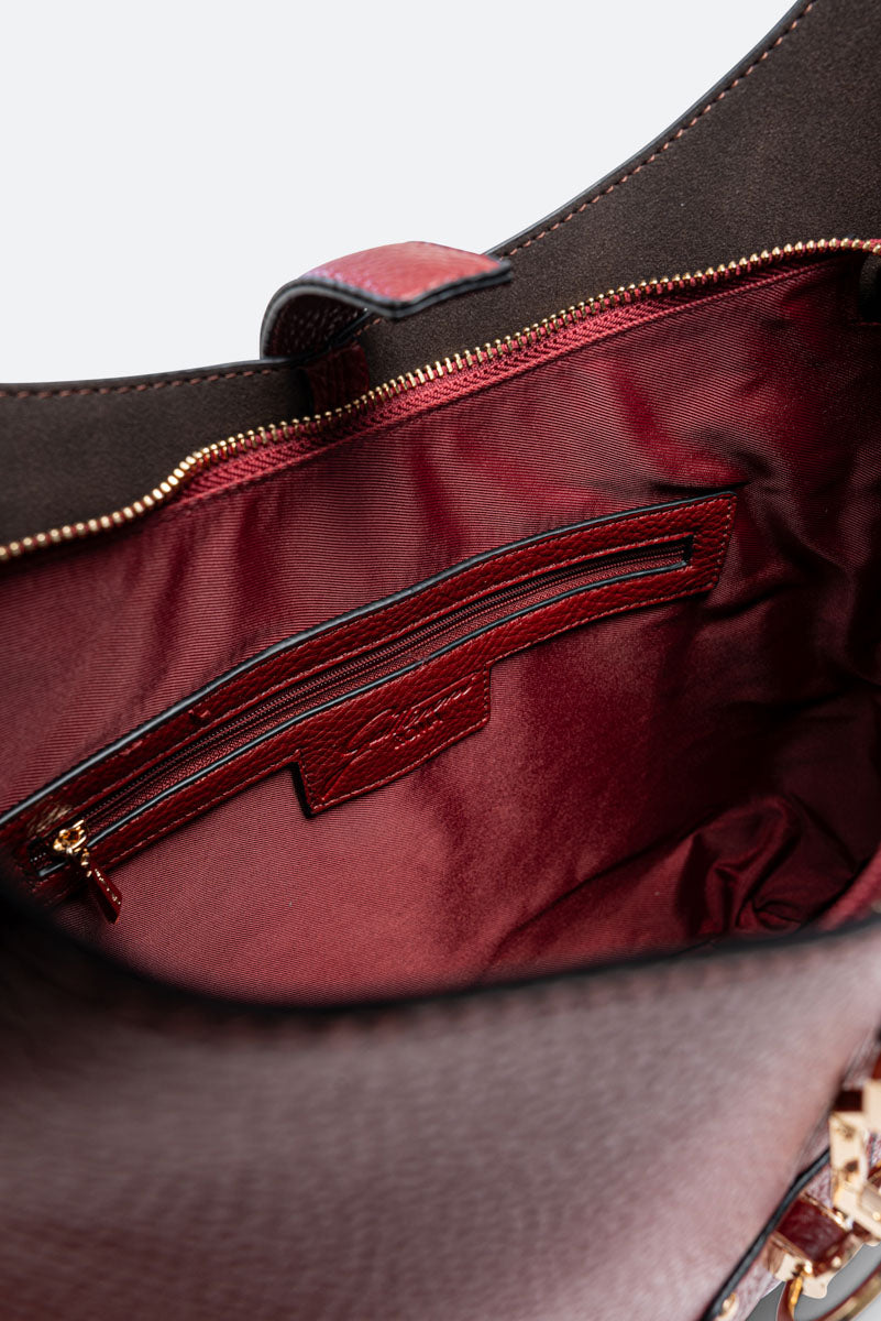 Hobo Lauren in pelle sintetica Rosso