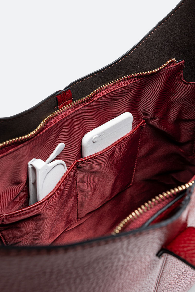 Hobo Lauren in pelle sintetica Rosso