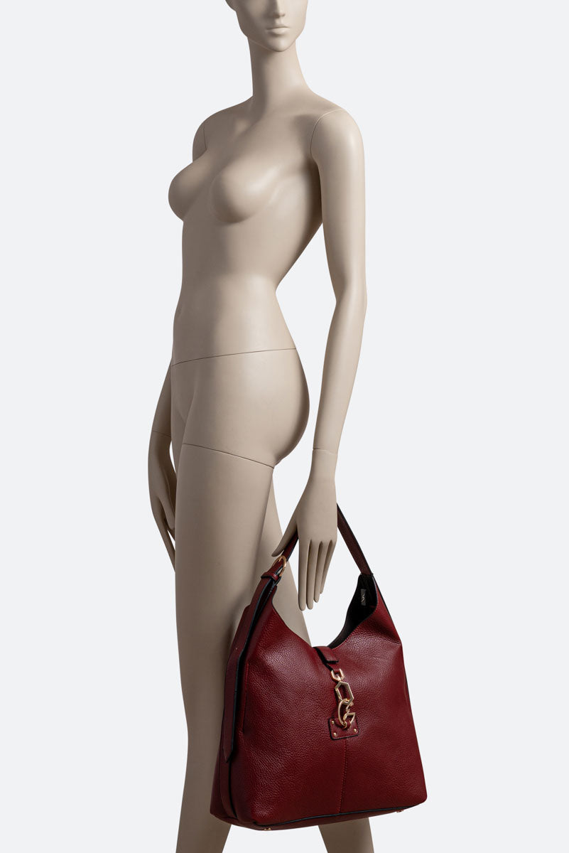 Hobo Lauren in pelle sintetica Rosso