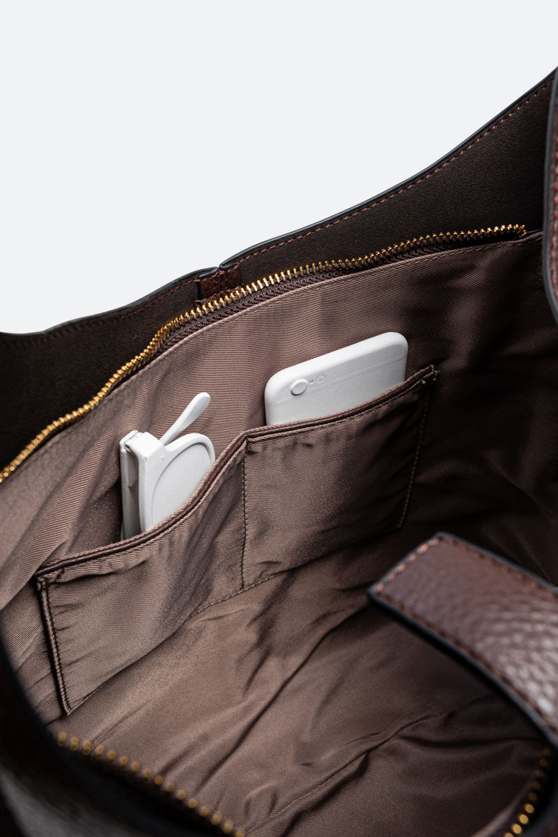 Hobo Lauren in pelle sintetica Marrone