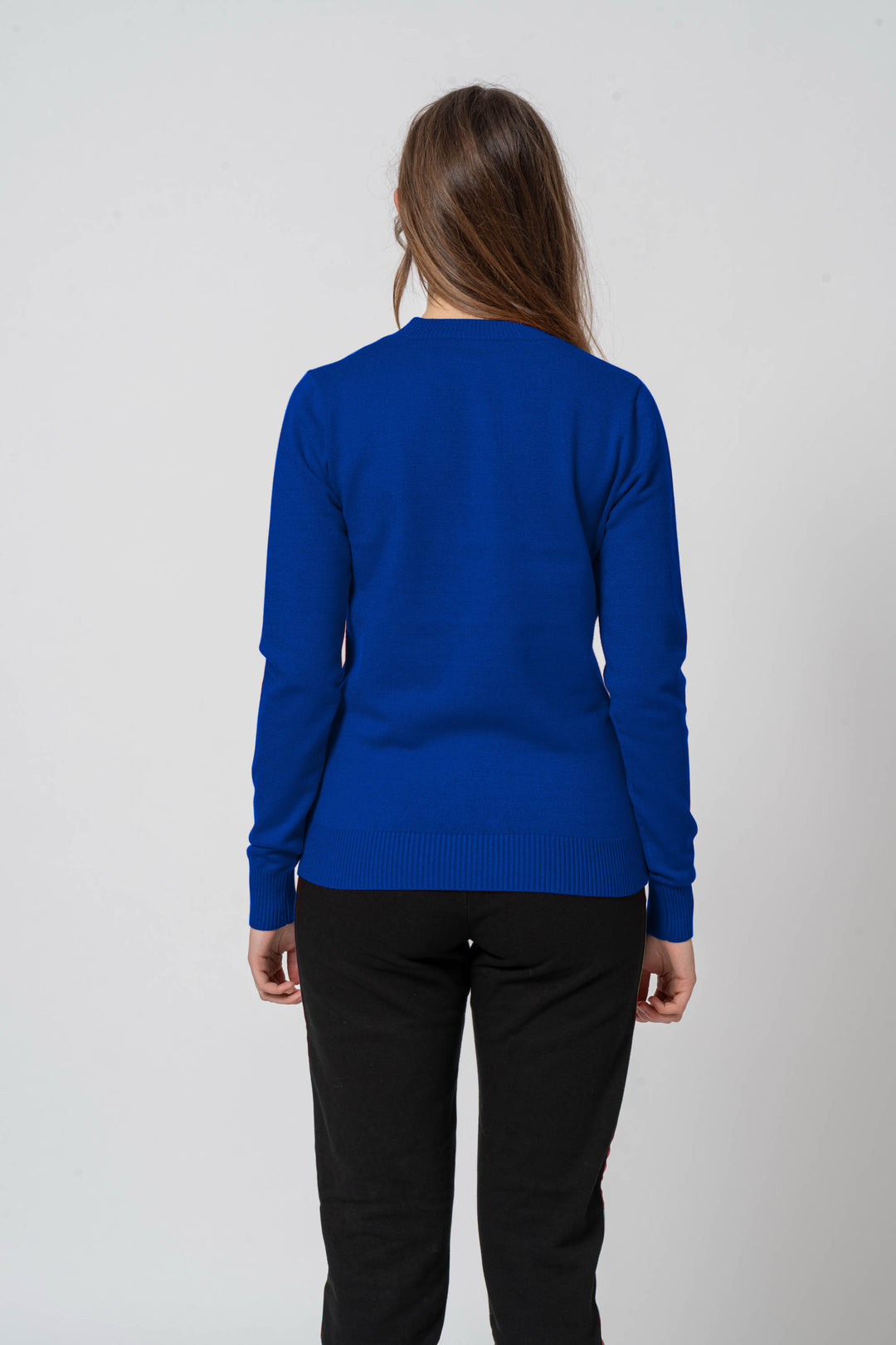 Maglia girocollo basic blu