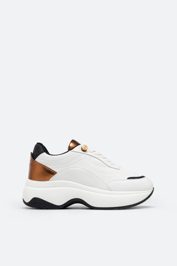 Sneaker New Dafne PU laminato Bianco