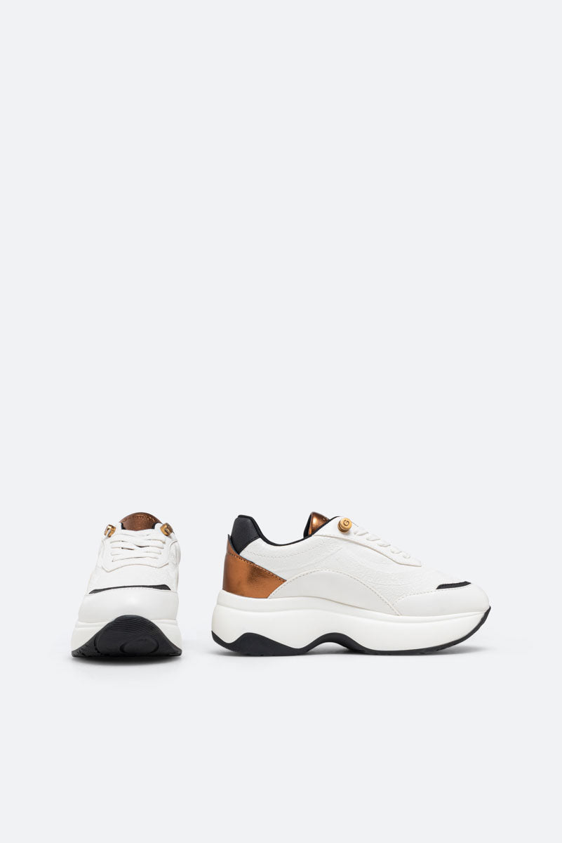 Sneaker New Dafne PU laminato Bianco