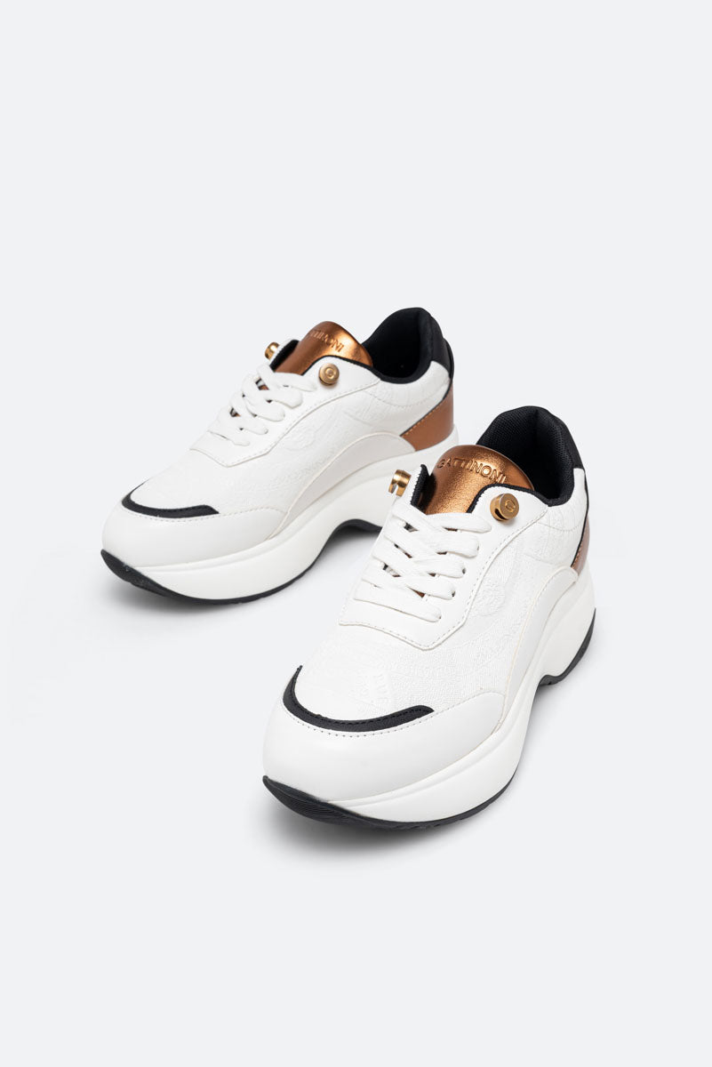 Sneaker New Dafne PU laminato Bianco