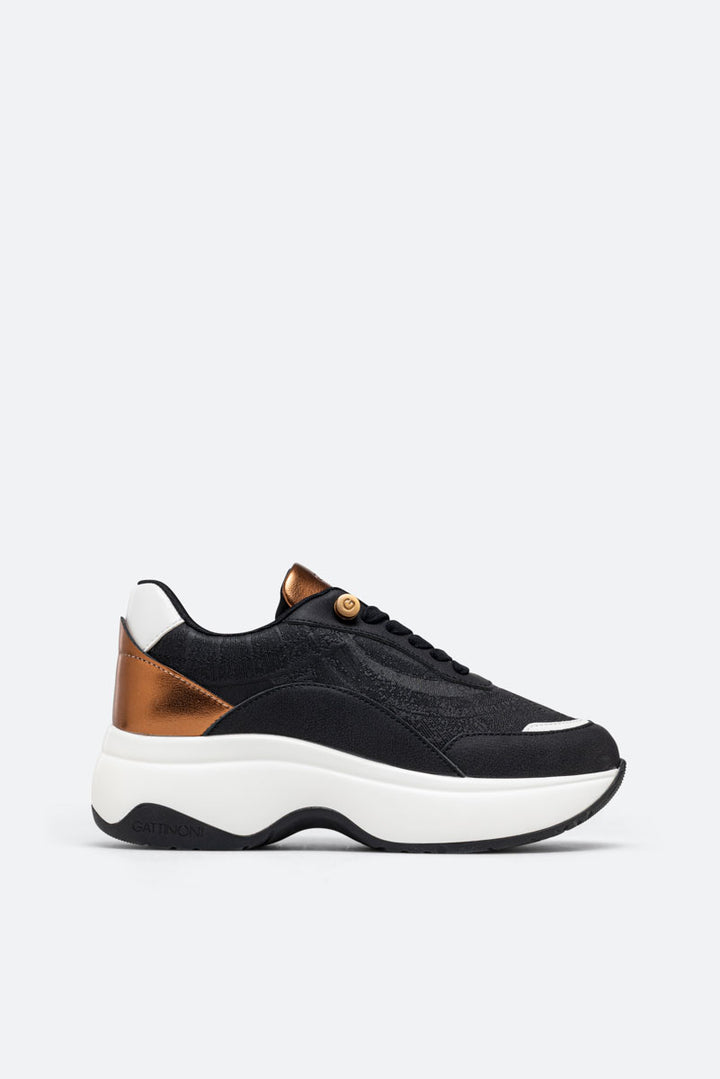 Sneaker New Dafne PU laminato Nero