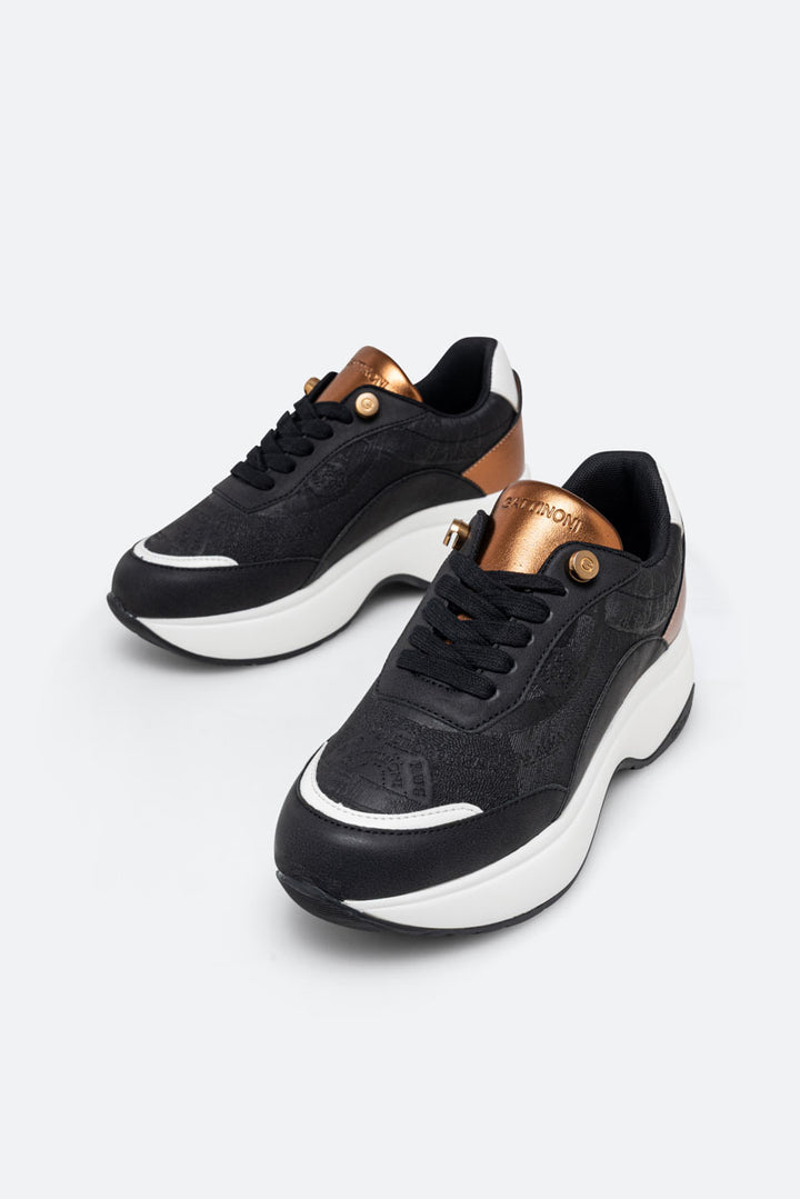 Sneaker New Dafne PU laminato Nero