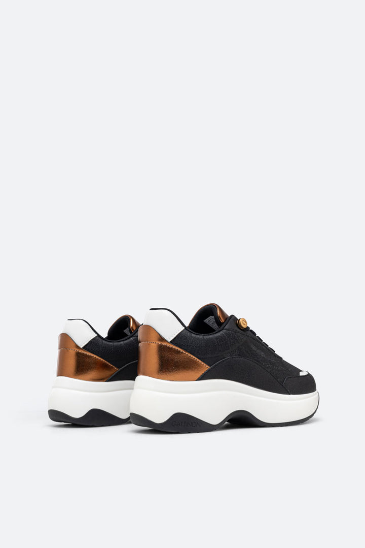 Sneaker New Dafne PU laminato Nero